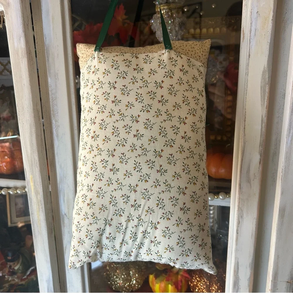 Handmade decor hang pillow Is it too late to be good? Cross-stitch Christmas